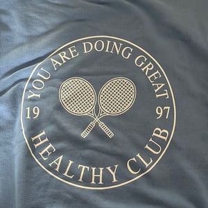 Preppy blue tennis sweatshirt